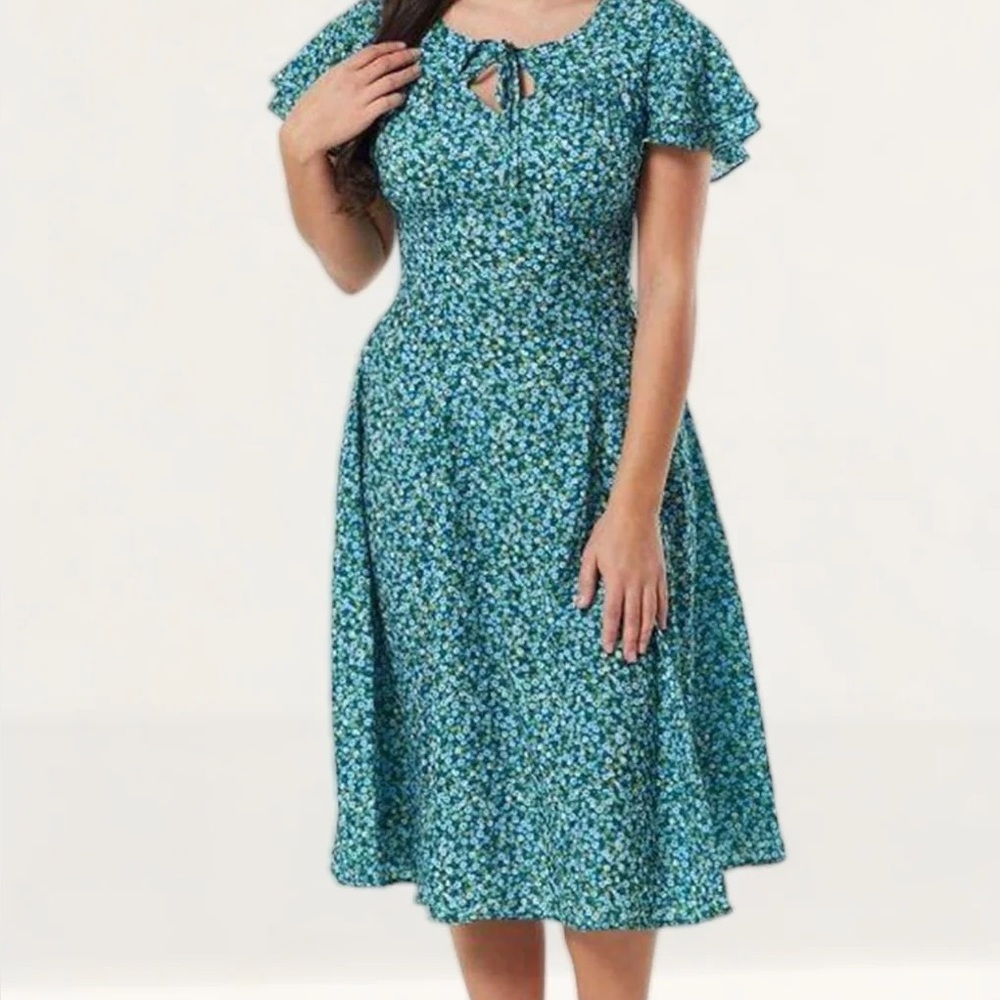 Timeless Vintage-Style Elegant Floral Dress